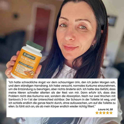 Sanlava Bio-kurkuma 2250 mg | Podporuje zdravou filtraci ledvin a pomáhá vyplavovat zánětlivé usazeniny