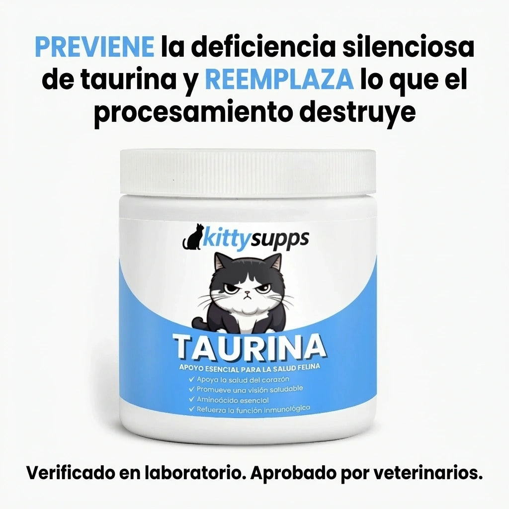 Detenga la deficiencia silenciosa antes de ver los síntomas con el suplemento de taurina KittySupps™