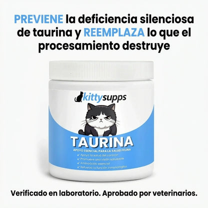 Detenga la deficiencia silenciosa antes de ver los síntomas con el suplemento de taurina KittySupps™