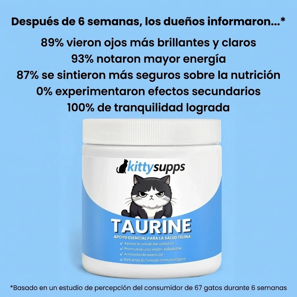 Detenga la deficiencia silenciosa antes de ver los síntomas con el suplemento de taurina KittySupps™