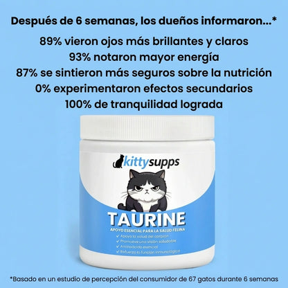 Detenga la deficiencia silenciosa antes de ver los síntomas con el suplemento de taurina KittySupps™